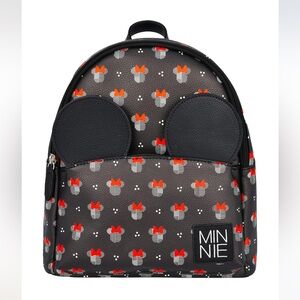 Disney Dani Danielle Nicole Black and Red Minnie Mouse Backpack Purse Adjustable